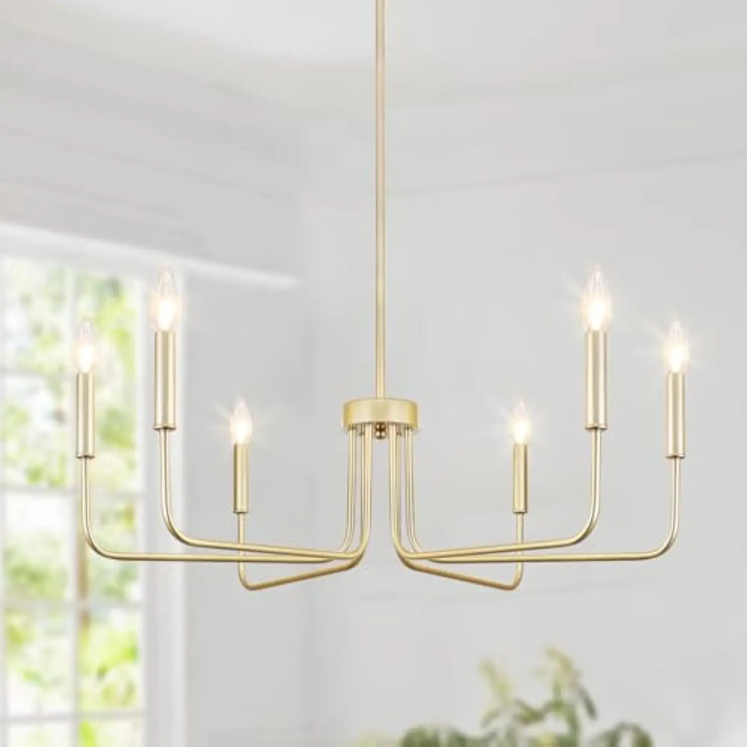 Gold Chandelier, 6-Light Farmhouse Chandeliers for Dining Room, Rustic Candle Chandelier Light Fixture, Industrial Modern Chand
Gold Chandelier, 6-Light Farmhouse Chandeliers for Dining Room, Rustic Candle Chandelier Light Fixture, Industrial Modern Chand