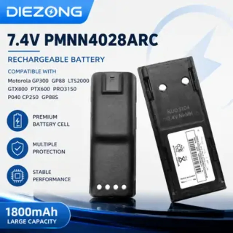 In Stock 7.4V 1800mAh PMNN4028ARC Walkie Talkie Battery for Motorola GP300 GP88 LTS2000 GTX800 PTX600 PRO3150 P040 CP250 GP88S
In Stock 7.4V 1800mAh PMNN4028ARC Walkie Talkie Battery for Motorola GP300 GP88 LTS2000 GTX800 PTX600 PRO3150 P040 CP250 GP88S