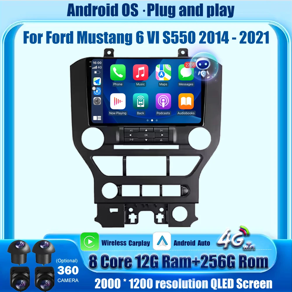 9-дюймовый Android-авто для Ford Mustang 6 VI S550 2014-2021 Автомобильный радиоприемник Мультимедийный видеоплеер Навигация GPS BT Carplay 360 Камера
9-дюймовый Android-авто для Ford Mustang 6 VI S550 2014-2021 Автомобильный радиоприемник Мультимедийный видеоплеер Навигация GPS BT Carplay 360 Камера