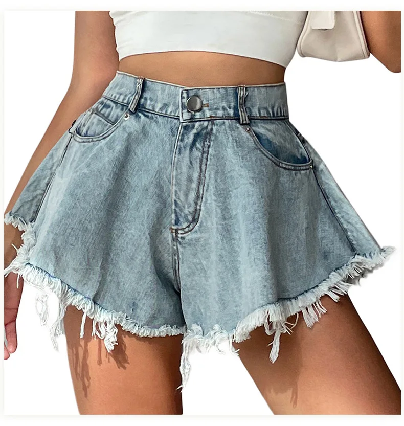 Shorts Wide Leg Pants Denim Women Jeans Tassels Loose High Waist Casual Spliced Pockets 2025 Summer Short Pants Basics
Shorts Wide Leg Pants Denim Women Jeans Tassels Loose High Waist Casual Spliced Pockets 2025 Summer Short Pants Basics