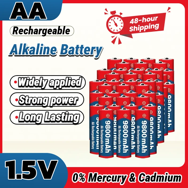 9800mAh AA Rechargeable Batteries 1.5V Lithium USB Charger for LED Light Toy Game Controller Mouse Keyboard MP3 MP4
9800mAh AA Rechargeable Batteries 1.5V Lithium USB Charger for LED Light Toy Game Controller Mouse Keyboard MP3 MP4