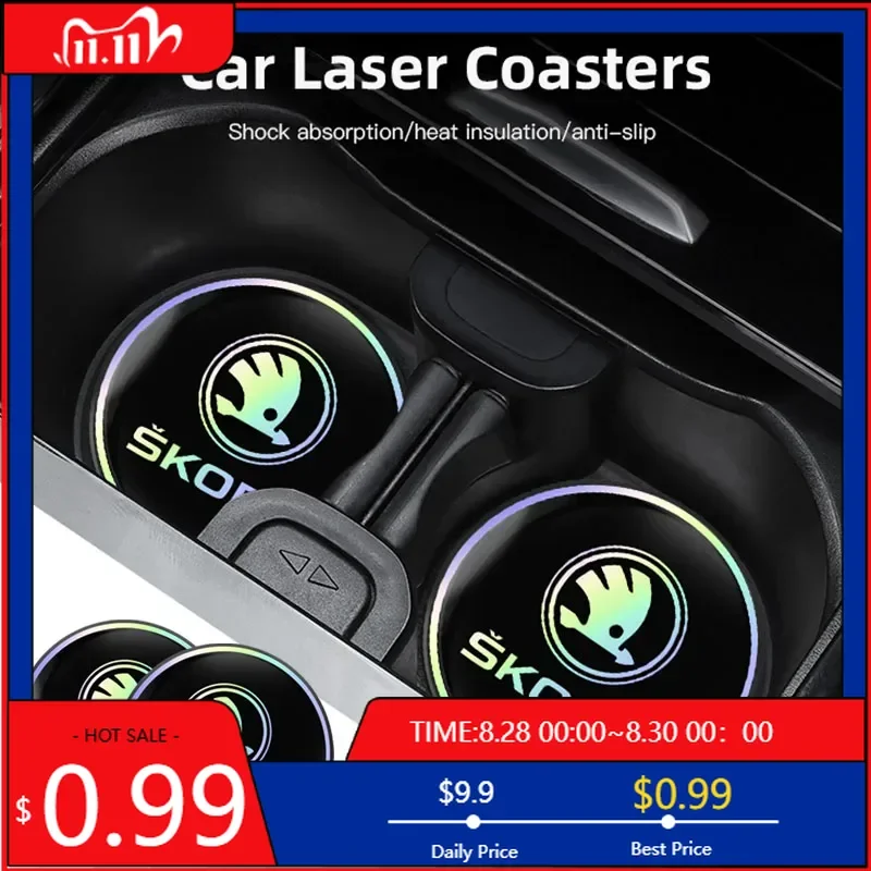 Car Sticker 2Pcs Car Laser Coaster Anti-Slip Water Cup Slot Pad For Skoda Octavia Superb Rapid Kodiaq Kamiq Vision RS Yeti Karoq
Car Sticker 2Pcs Car Laser Coaster Anti-Slip Water Cup Slot Pad For Skoda Octavia Superb Rapid Kodiaq Kamiq Vision RS Yeti Karoq