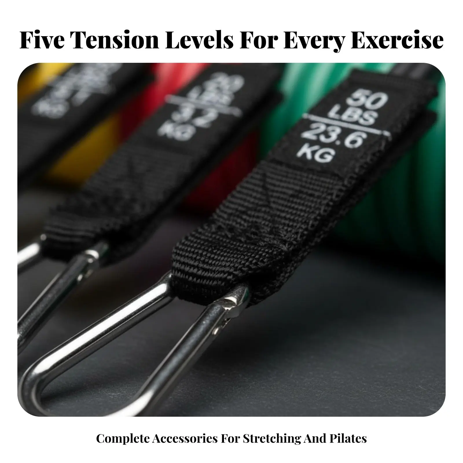 Elastic Bands Set with Door Anchor, Handles, Carry Bag, for Stretching, Pilates, Fitness Equipment
Elastic Bands Set with Door Anchor, Handles, Carry Bag, for Stretching, Pilates, Fitness Equipment