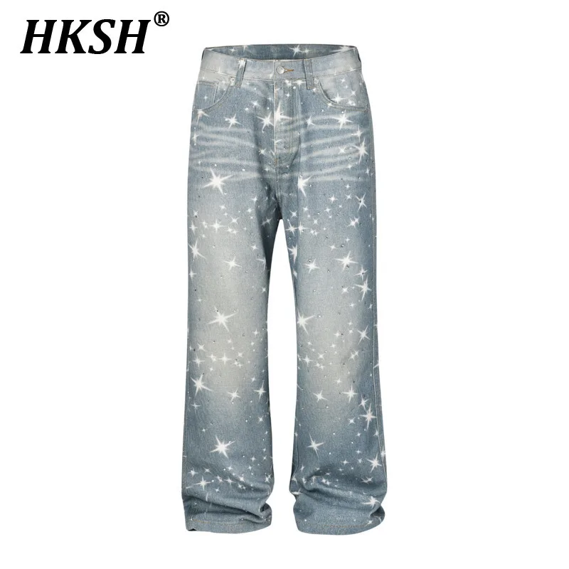 HKSH 2025 Spring Autumn New Man Tide Punk High Street Washed Denim Pants Wide Leg Full Diamond Print Star Stacked Jeans HK4829
HKSH 2025 Spring Autumn New Man Tide Punk High Street Washed Denim Pants Wide Leg Full Diamond Print Star Stacked Jeans HK4829