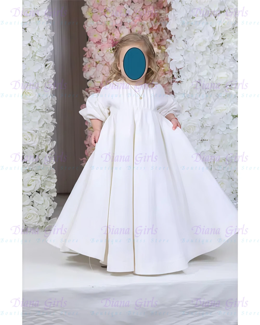 Lovely White Satin Fluffy Flower Girl Dress With Big Bow For Kids Wedding Birthday Party First Communion Ball Gowns
Lovely White Satin Fluffy Flower Girl Dress With Big Bow For Kids Wedding Birthday Party First Communion Ball Gowns