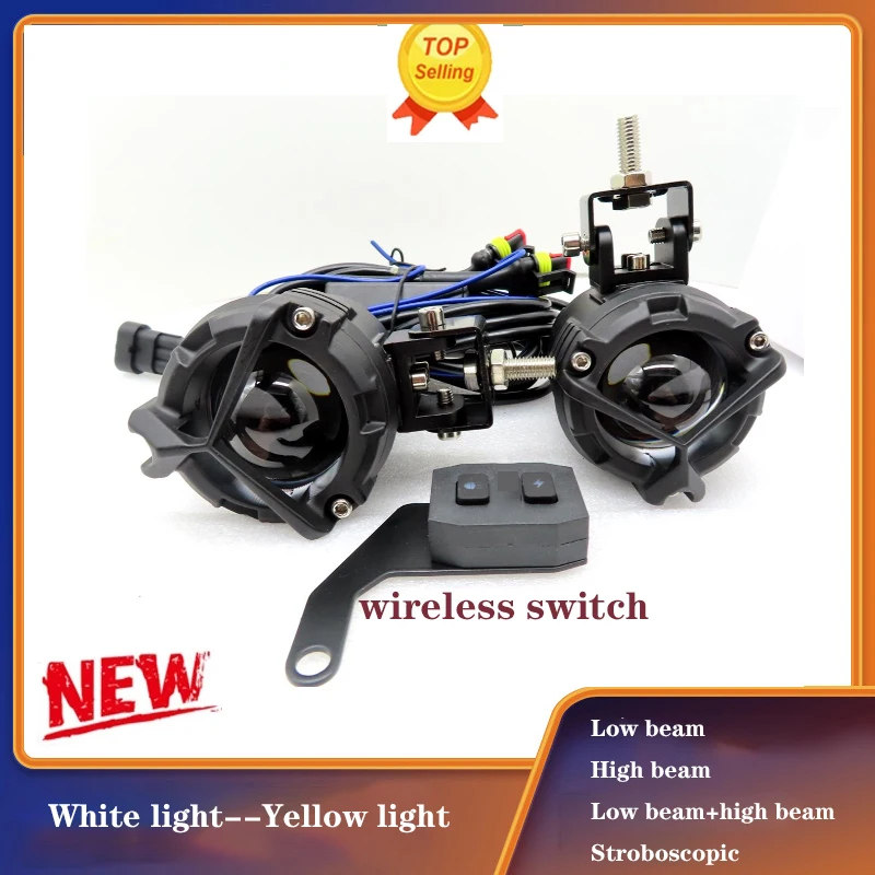 Wireless Switch Motorcycle Fog Light Led Spotlight Hi-Lo Beam Powerful Led Light Auxiliary Headlight Super bright Waterproof 12V
Wireless Switch Motorcycle Fog Light Led Spotlight Hi-Lo Beam Powerful Led Light Auxiliary Headlight Super bright Waterproof 12V