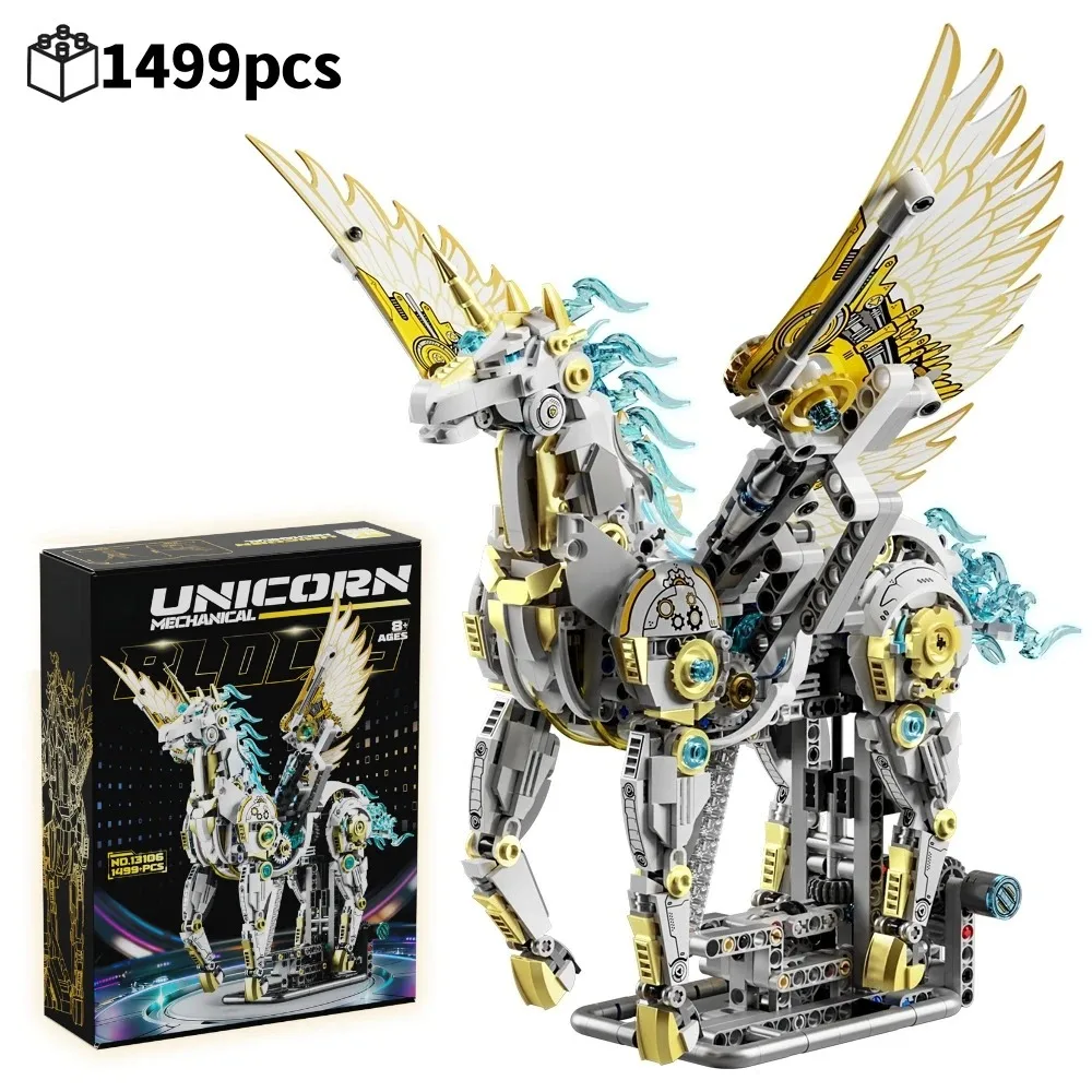 1499pcs Mechanical Unicorn Building Blocks Set with Light DIY Animal Linkage Model STEM Educational Toy holiday Gift for Adult
1499pcs Mechanical Unicorn Building Blocks Set with Light DIY Animal Linkage Model STEM Educational Toy holiday Gift for Adult