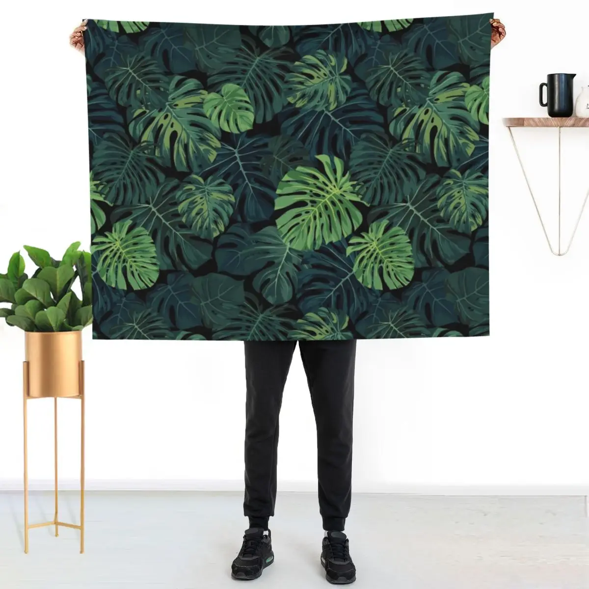 Monstera leaves Throw Blanket Shaggy Furry Soft Blanket for Bedroom Living Room
Monstera leaves Throw Blanket Shaggy Furry Soft Blanket for Bedroom Living Room