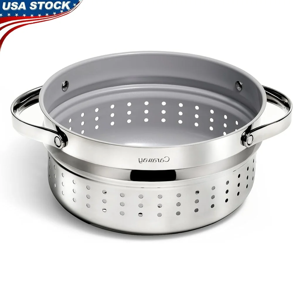 Stainless Steel Steamer with Handles Non Toxic Non Stick Perfect Steaming Veggies Seafood Family Meals
Stainless Steel Steamer with Handles Non Toxic Non Stick Perfect Steaming Veggies Seafood Family Meals