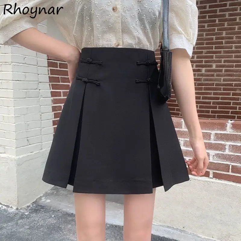 Mini Skirts Women Pleated Sweet Vintage Summer Gentle Office Lady High Waist Chic Designed Chinese Style Pure Faldas Personality
Mini Skirts Women Pleated Sweet Vintage Summer Gentle Office Lady High Waist Chic Designed Chinese Style Pure Faldas Personality