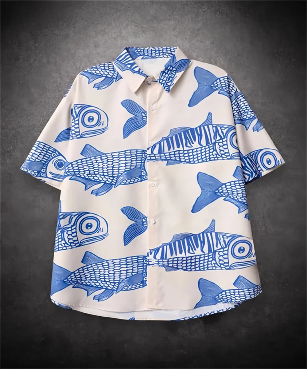 2025 new street style fashion fish 3D printing new personality men's summer casual shirt four-sided stretch short-sleeved shirt
2025 new street style fashion fish 3D printing new personality men's summer casual shirt four-sided stretch short-sleeved shirt