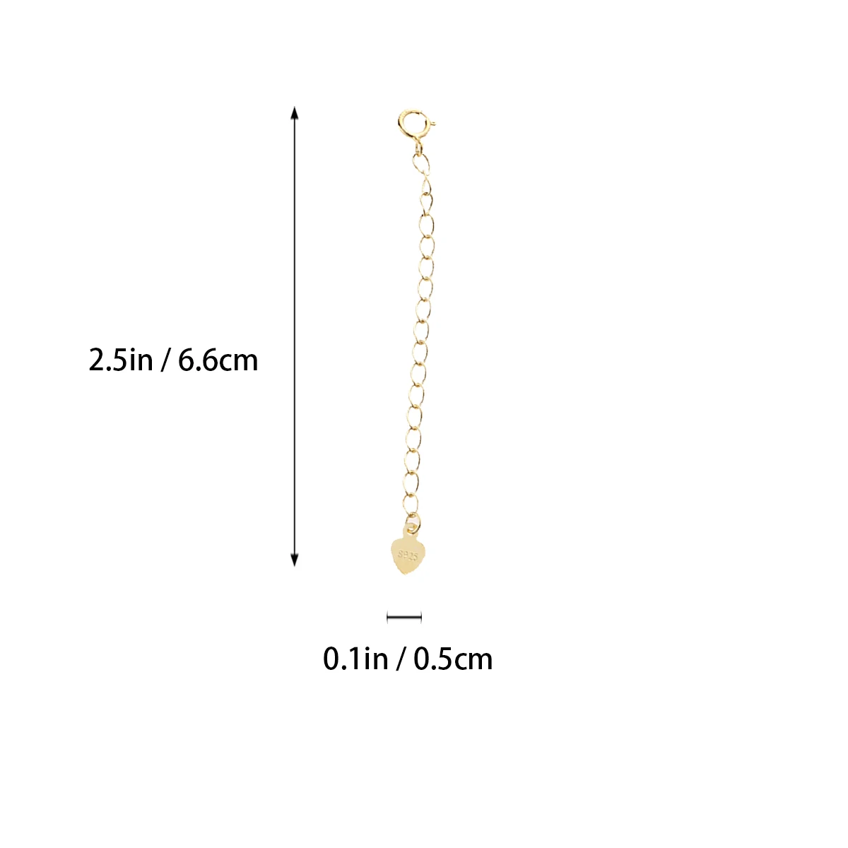 2 Pcs Sterling Silver Clavicle Chain Links Extender for Necklace Bracelet DIY Jewelry Making Lengthening Chains 
2 Pcs Sterling Silver Clavicle Chain Links Extender for Necklace Bracelet DIY Jewelry Making Lengthening Chains
