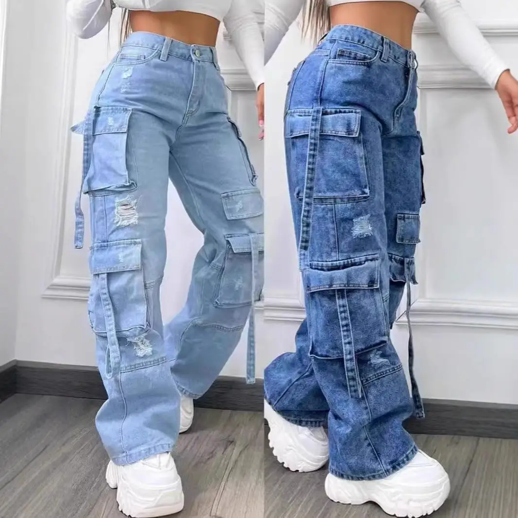 High Waist Large Size Denim Pants Multi Pocket Work Commute Style mid Stretch Super Low Waist Other Fabric Women's Jeans
High Waist Large Size Denim Pants Multi Pocket Work Commute Style mid Stretch Super Low Waist Other Fabric Women's Jeans