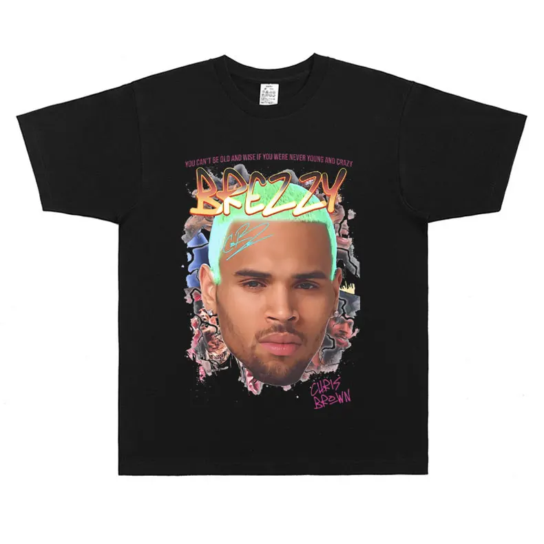 Rapper Chris Brown Breezy Graphic T Shirts Men Hip Hop Vintage Oversized T-shirt Male Summer O-collar Cotton Tshirt Short Sleeve
Rapper Chris Brown Breezy Graphic T Shirts Men Hip Hop Vintage Oversized T-shirt Male Summer O-collar Cotton Tshirt Short Sleeve