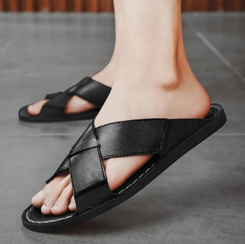 Summer Men Sandals Genuine Leather Mens Casual Shoes Outdoor Men Leather Slippers for Men Beach Shoes Roman mens Shoes
Summer Men Sandals Genuine Leather Mens Casual Shoes Outdoor Men Leather Slippers for Men Beach Shoes Roman mens Shoes