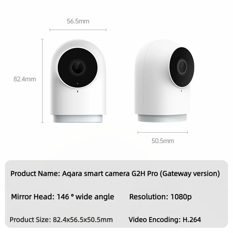 Aqara Zigbee 3.0 Smart Camera 1080P HD Webcam 146° Wide-Angle Motion Detection Home Security Camera for Smart Home G2H pro
Aqara Zigbee 3.0 Smart Camera 1080P HD Webcam 146° Wide-Angle Motion Detection Home Security Camera for Smart Home G2H pro