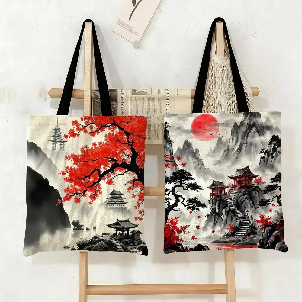 Japanese Mountain Storage Bags Canvas Tote Bag Large Capacity Double-Sided Print Reusable Shopping Bag Eco-Friendly Shoulder Bag
Japanese Mountain Storage Bags Canvas Tote Bag Large Capacity Double-Sided Print Reusable Shopping Bag Eco-Friendly Shoulder Bag