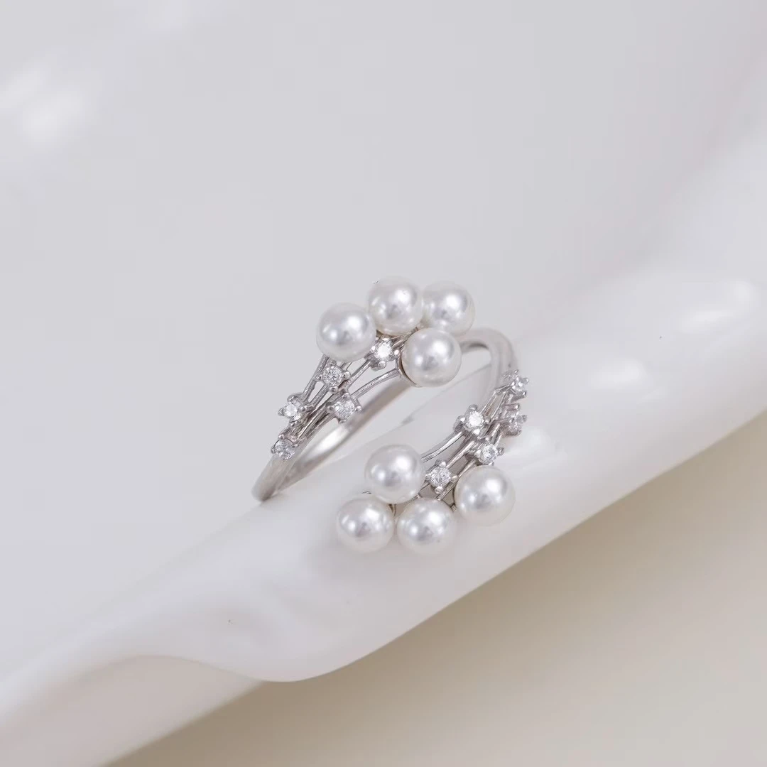 925 Sterling Silver Adjustable Finger Ring Mountings Base Setting Findings Jewelry Accessories Components for 4-5mm Pearls
925 Sterling Silver Adjustable Finger Ring Mountings Base Setting Findings Jewelry Accessories Components for 4-5mm Pearls