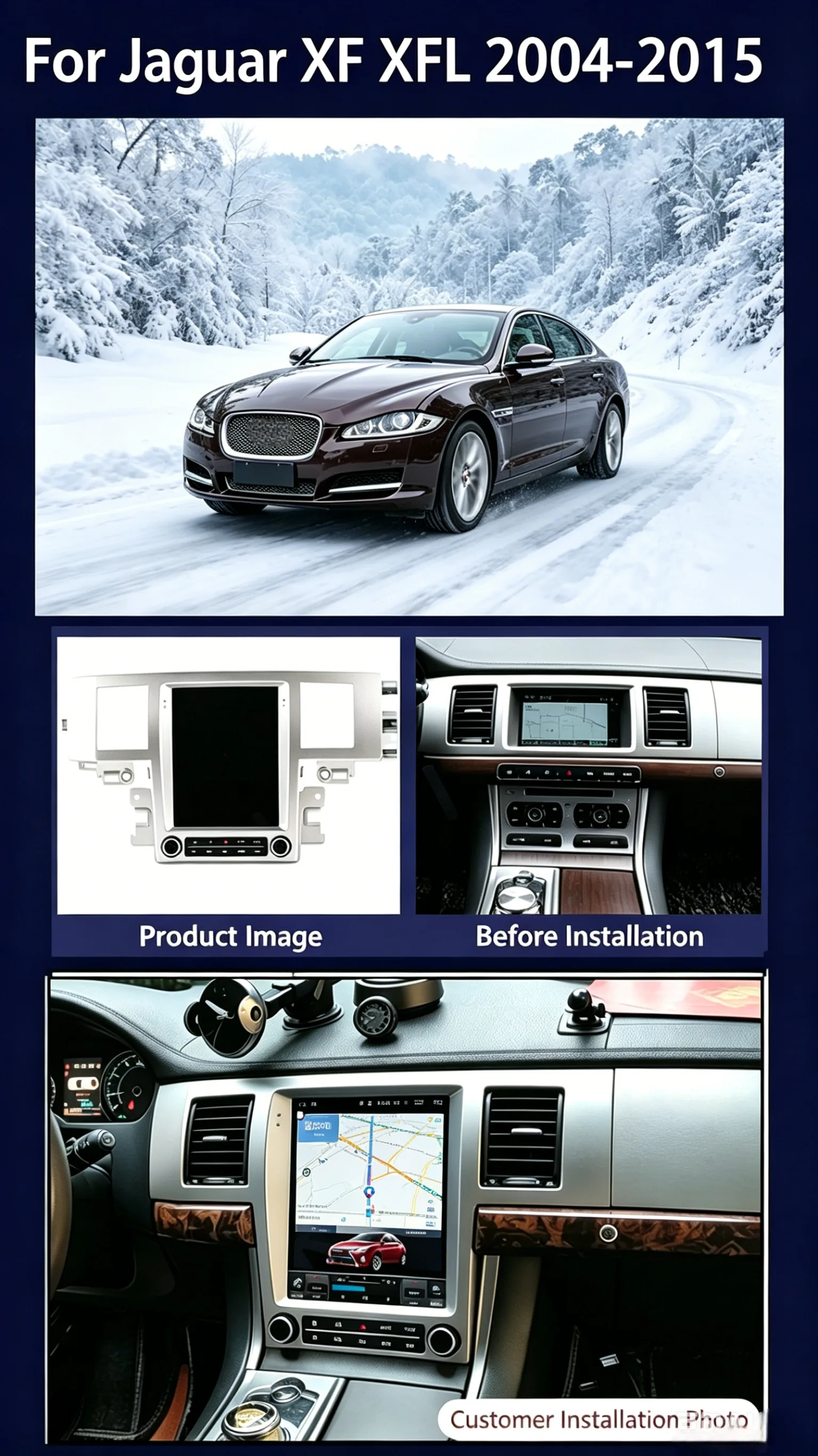 For Jaguar XF 2008-2015 Android 14 Auto Car Radio GPS Navigation Stereo Multimedia Video Player Carplay Tape Recorder Head Unit
For Jaguar XF 2008-2015 Android 14 Auto Car Radio GPS Navigation Stereo Multimedia Video Player Carplay Tape Recorder Head Unit