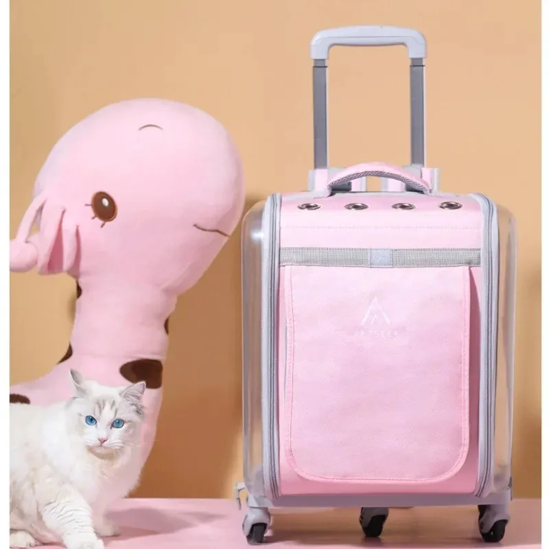 Large Capacity Cat Basket Pulley Pet Trolley Universal Design for Convenient Travel Multi-Functional Pet Bag for Cats Small Pets
Large Capacity Cat Basket Pulley Pet Trolley Universal Design for Convenient Travel Multi-Functional Pet Bag for Cats Small Pets
