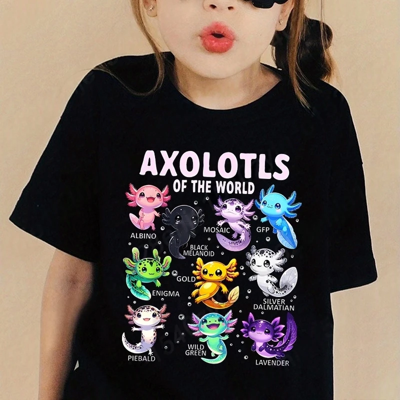 Colorful Cartoon Axolotls Graphic 3D Print T-Shirt Summer Casual Comfy Girls Clothes 2-10Y Short Sleeve T-Shirt for Children Top
Colorful Cartoon Axolotls Graphic 3D Print T-Shirt Summer Casual Comfy Girls Clothes 2-10Y Short Sleeve T-Shirt for Children Top