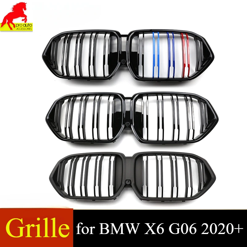 Dual Line Front Bumper Grille Grill Replacement for BMW X6 G06 2020+ Black Racing Grills Carbon Look Car Accessories Styling
Dual Line Front Bumper Grille Grill Replacement for BMW X6 G06 2020+ Black Racing Grills Carbon Look Car Accessories Styling