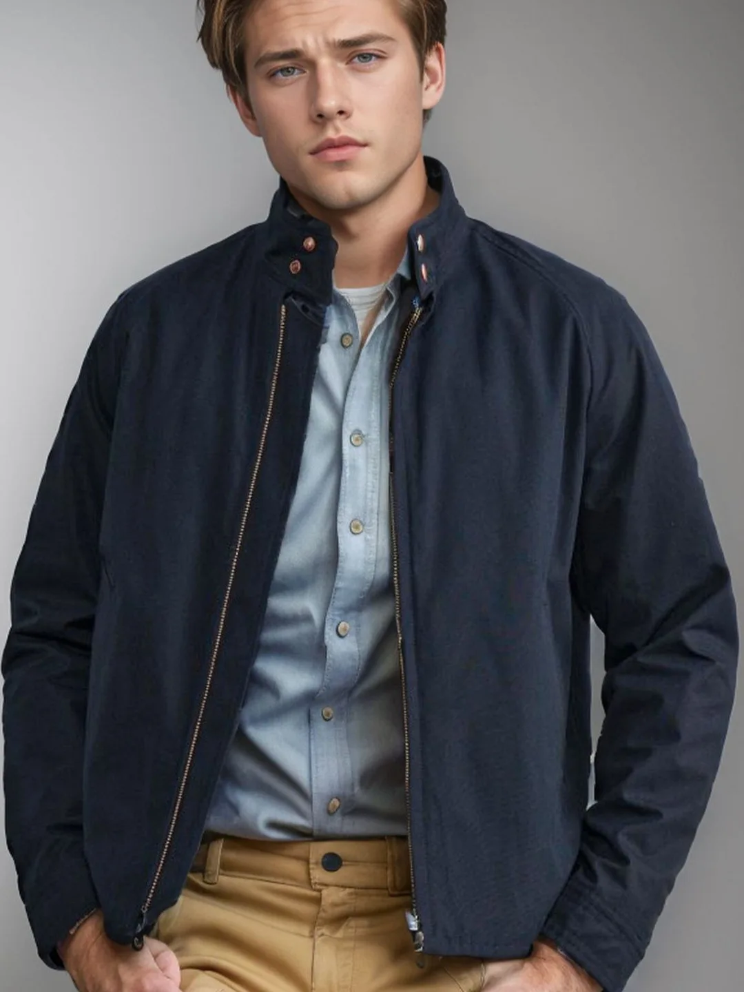 Мужская зимняя куртка на молнии с воротником-стойкой, однотонная, повседневная, свободного кроя, с длинными рукавами, утепленная
Мужская зимняя куртка на молнии с воротником-стойкой, однотонная, повседневная, свободного кроя, с длинными рукавами, утепленная