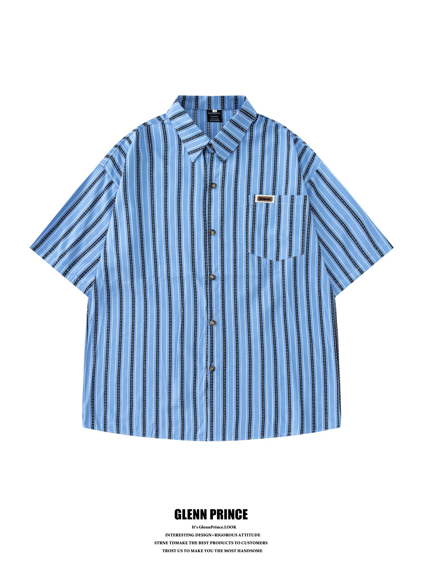 GPstudio Japanese Retro Cityboy Contrast Color Vertical Stripes Short Sleeve Shirt Men Summer Casual Workwear Shirt
GPstudio Japanese Retro Cityboy Contrast Color Vertical Stripes Short Sleeve Shirt Men Summer Casual Workwear Shirt