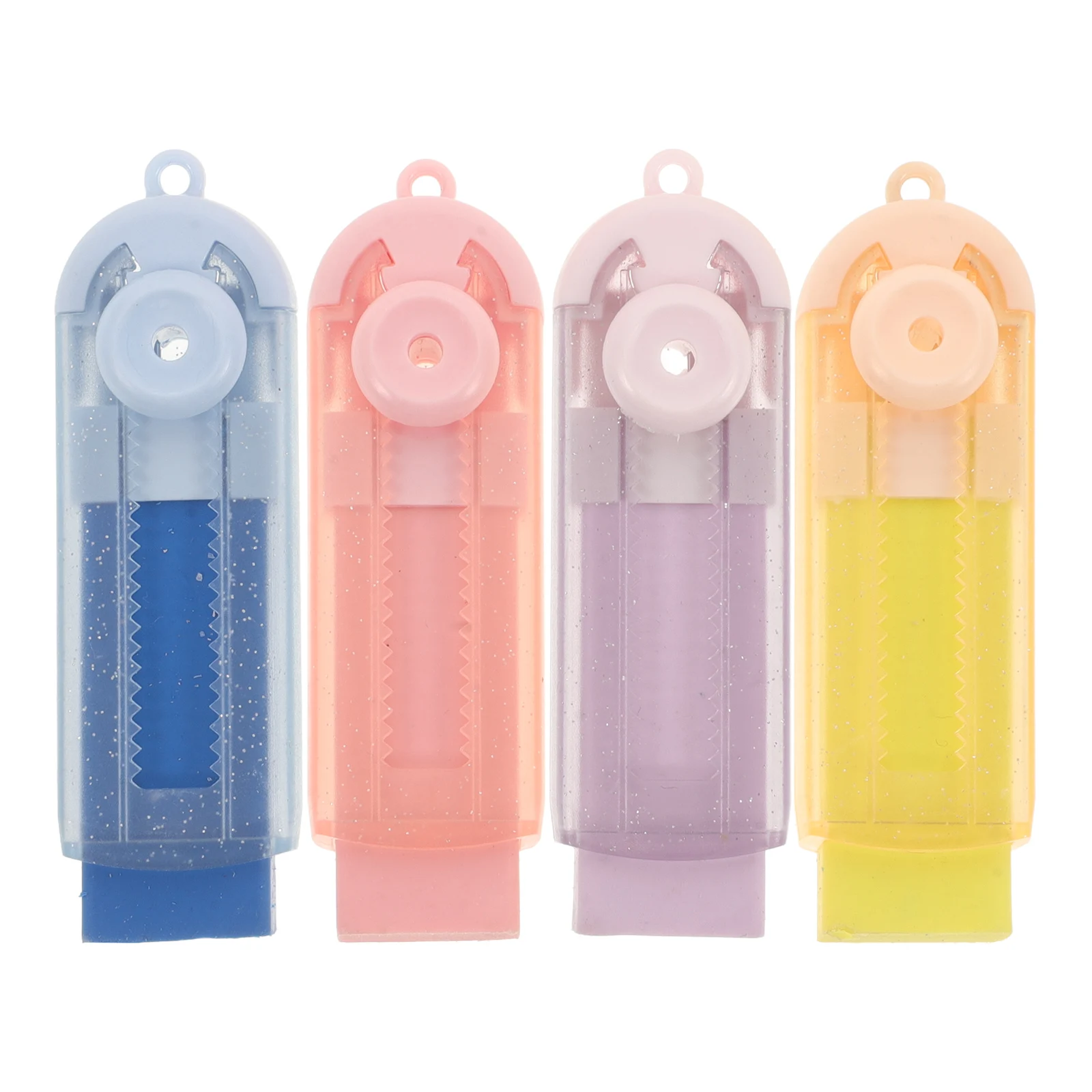 4Pcs Retractable Erasers Multi-use No Trace Slide Erasers Kids Tpr Student Blue Yellow Pink Supplies
4Pcs Retractable Erasers Multi-use No Trace Slide Erasers Kids Tpr Student Blue Yellow Pink Supplies