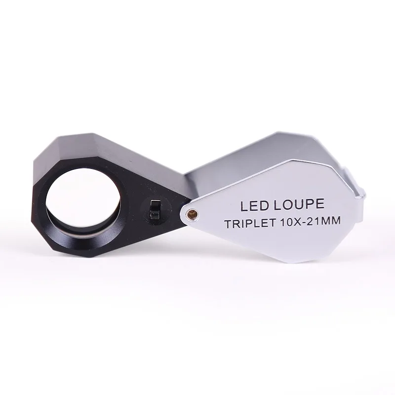 10X/20X/30X Jeweler's Loupe D21mm with LED Illuminated Magnifier Portable Folding HD for Antique Jade Appraisal Watch Repair
10X/20X/30X Jeweler's Loupe D21mm with LED Illuminated Magnifier Portable Folding HD for Antique Jade Appraisal Watch Repair