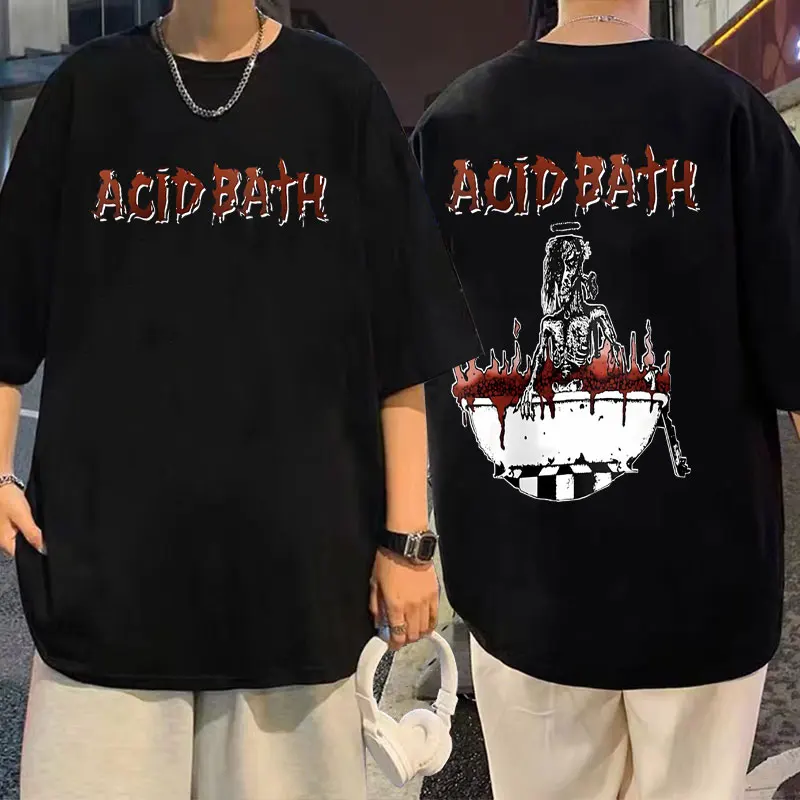 Rock Band The Acid Bath Demos Album Double Sided Print T-shirts Men Vintage Gothic Trend T Shirt Male Casual Oversized Tshirt
Rock Band The Acid Bath Demos Album Double Sided Print T-shirts Men Vintage Gothic Trend T Shirt Male Casual Oversized Tshirt