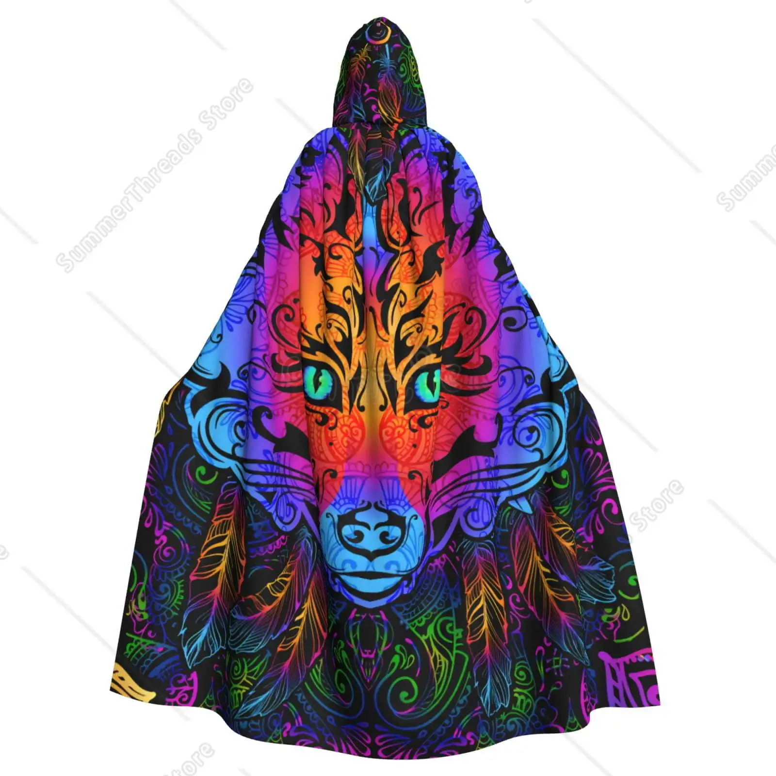 Unisex Hooded Cloak Adult Lightweight Overcoat Psychedelic Mandala Fox Cloak For Halloween Cosplay Costumes
Unisex Hooded Cloak Adult Lightweight Overcoat Psychedelic Mandala Fox Cloak For Halloween Cosplay Costumes