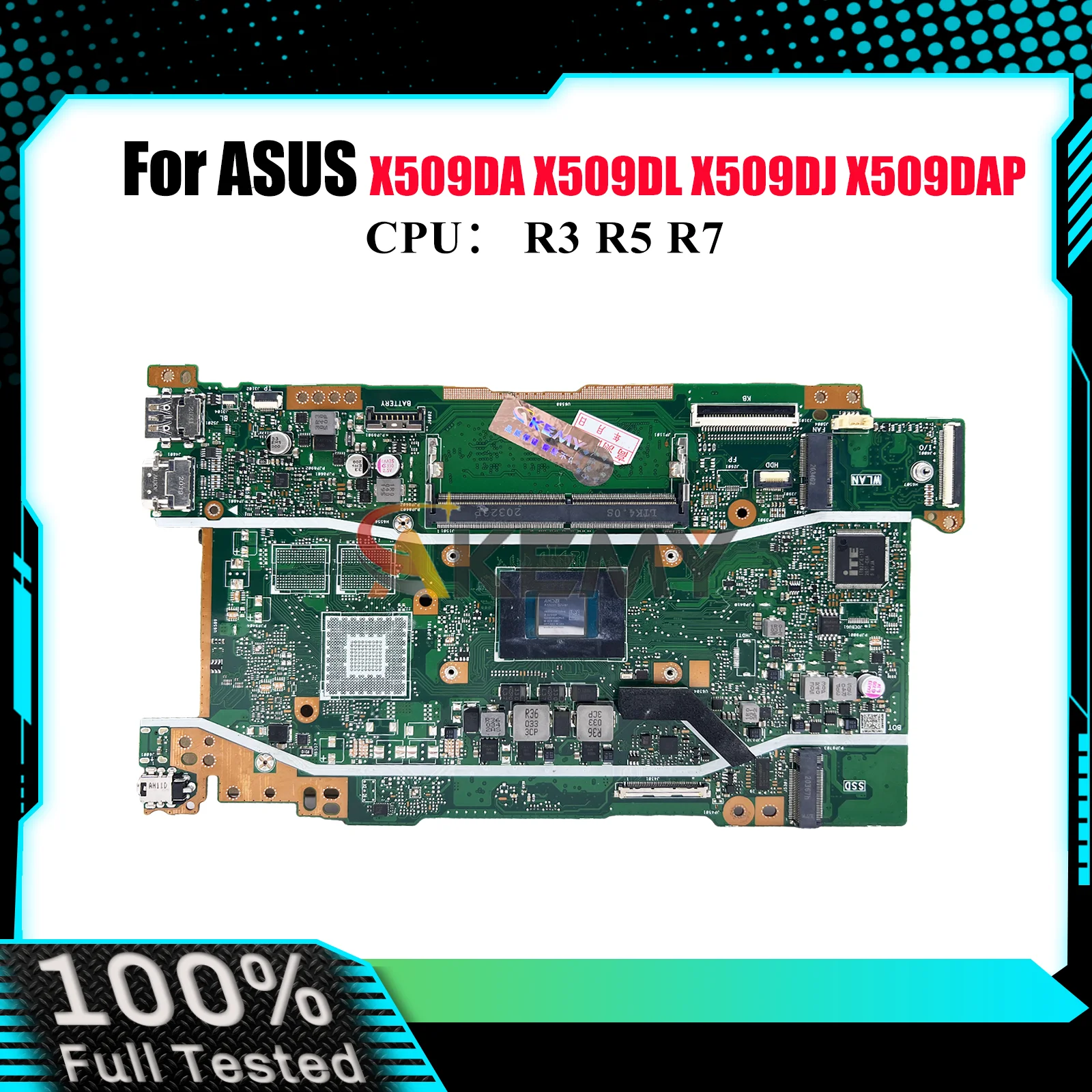 X509DA Материнская плата для ноутбука ASUS X509DL Y5200D D509D X509D D409D FL8700DA X509DJ X509DAP M409D M509D Материнская плата с процессором R3 R5 R7
X509DA Материнская плата для ноутбука ASUS X509DL Y5200D D509D X509D D409D FL8700DA X509DJ X509DAP M409D M509D Материнская плата с процессором R3 R5 R7