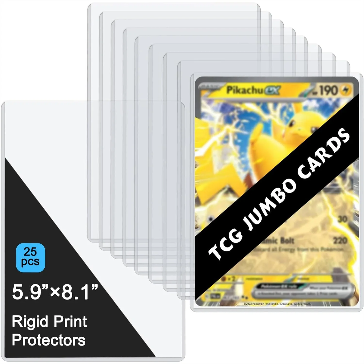 25PCS 5.9x8.1 Jumbo Card Sleeves, Rigid Clear Hard Plastic Top Loaders for Postcards, Photos, Trading & Sports Cards
25PCS 5.9x8.1 Jumbo Card Sleeves, Rigid Clear Hard Plastic Top Loaders for Postcards, Photos, Trading & Sports Cards