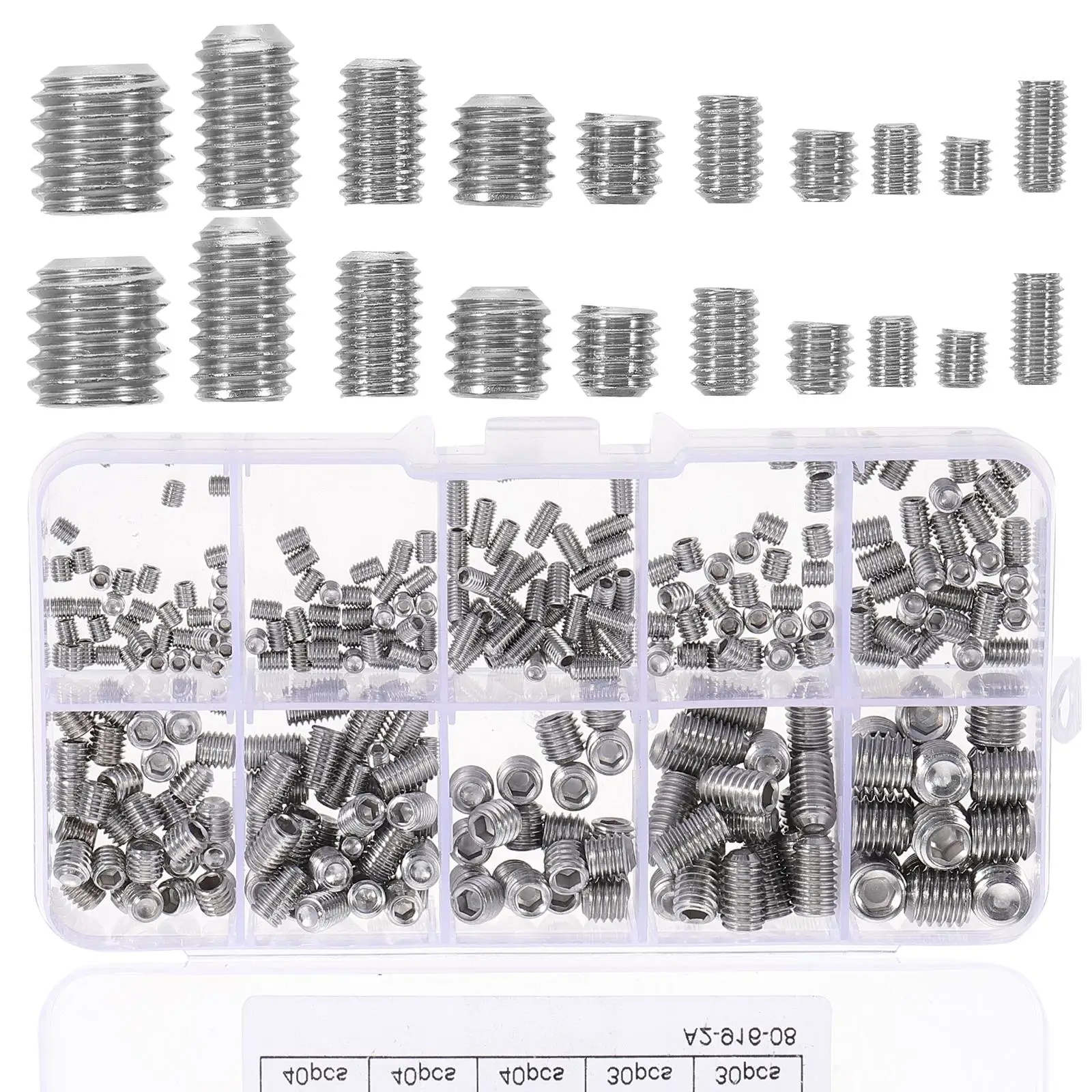 Hexagon Screw Combination Set 304 Stainless Steel Silver for Door Handle Bath Fixtures Assorted Sizes Screw Kit
Hexagon Screw Combination Set 304 Stainless Steel Silver for Door Handle Bath Fixtures Assorted Sizes Screw Kit