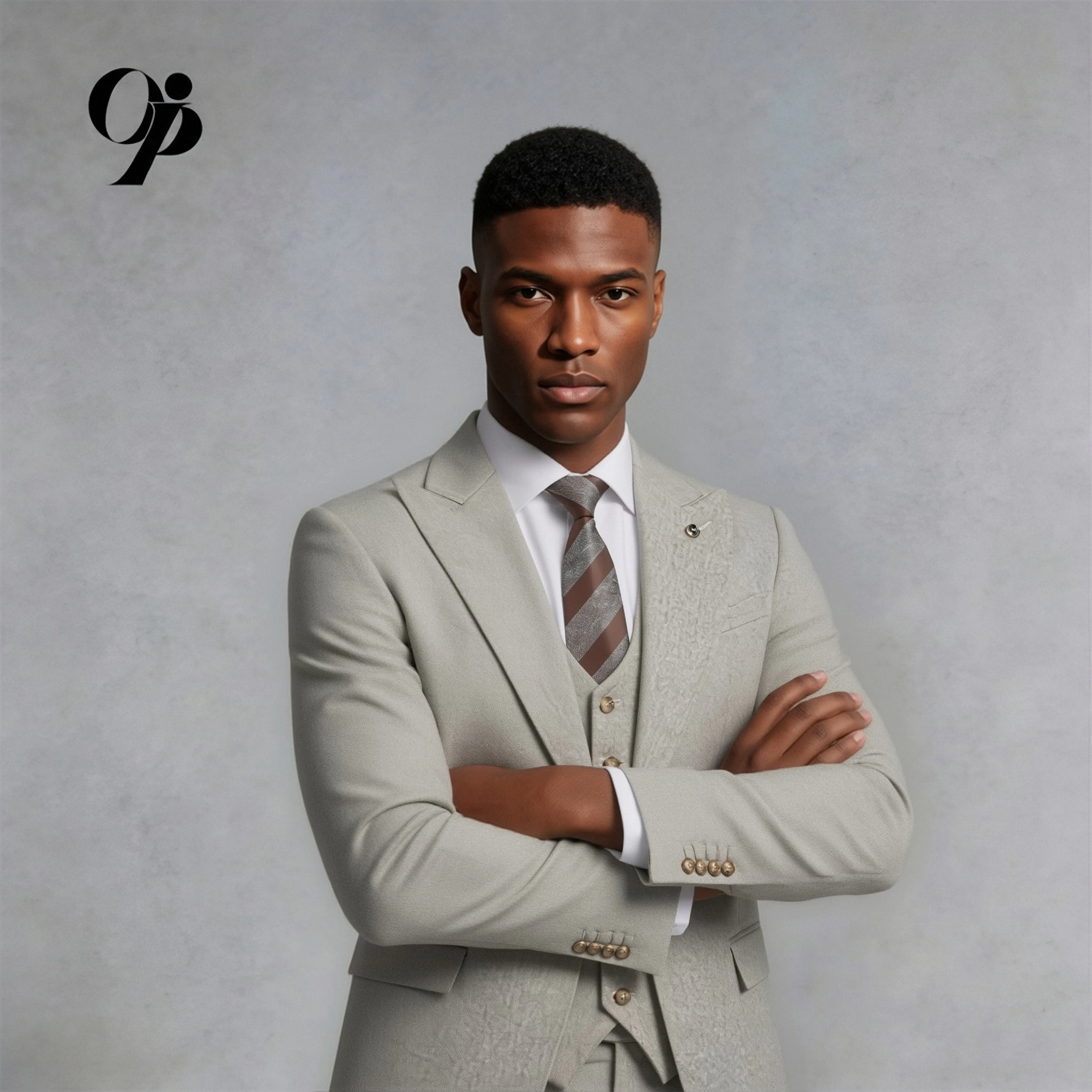 Men's 3-Piece Light Grey Textured Suit Slim Fit Notch Lapel - Formal Wedding Groom Tuxedo Set (Jacket + Vest + Pants)
Men's 3-Piece Light Grey Textured Suit Slim Fit Notch Lapel - Formal Wedding Groom Tuxedo Set (Jacket + Vest + Pants)