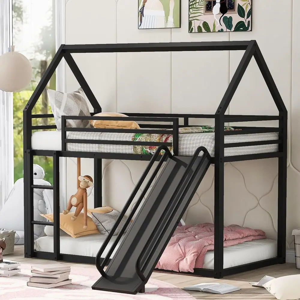 Двухъярусная кровать Junior Twin Over Twin с горкой, лестницей, полноразмерным защитным ограждением и бесшумной конструкцией
Двухъярусная кровать Junior Twin Over Twin с горкой, лестницей, полноразмерным защитным ограждением и бесшумной конструкцией