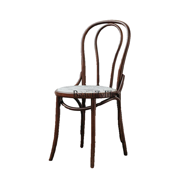 French solid wood dining chair print retro restaurant soft bag book table chair
French solid wood dining chair print retro restaurant soft bag book table chair