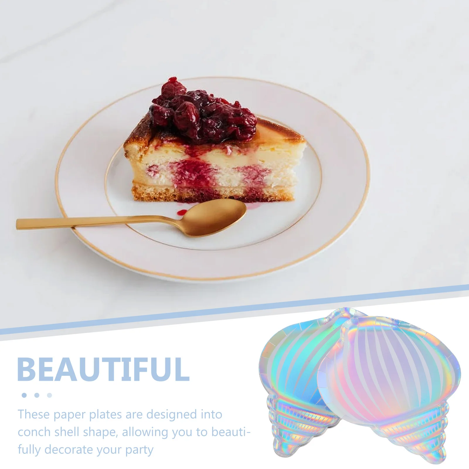 24pcs Conch Shell Paper Disposable Cake Plates Rainbow Seashell Party Supplies Food Serving Plates Practical Party Favor
24pcs Conch Shell Paper Disposable Cake Plates Rainbow Seashell Party Supplies Food Serving Plates Practical Party Favor