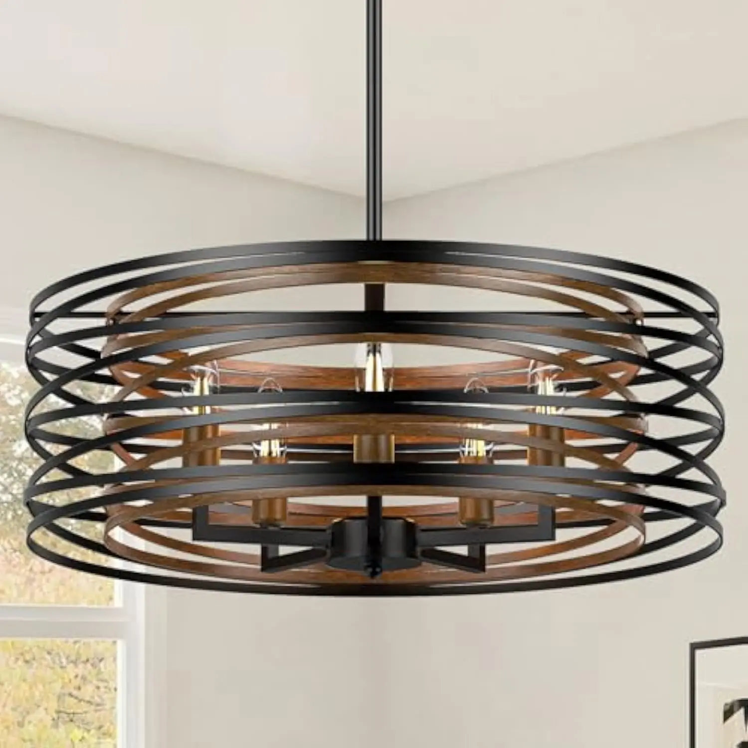 20 英寸 Black Chandelier, 5-Light Farmhouse Chandelier for Dining Room Lighting Fixtures Hanging, Dining Light Fixtures Industr
20 英寸 Black Chandelier, 5-Light Farmhouse Chandelier for Dining Room Lighting Fixtures Hanging, Dining Light Fixtures Industr