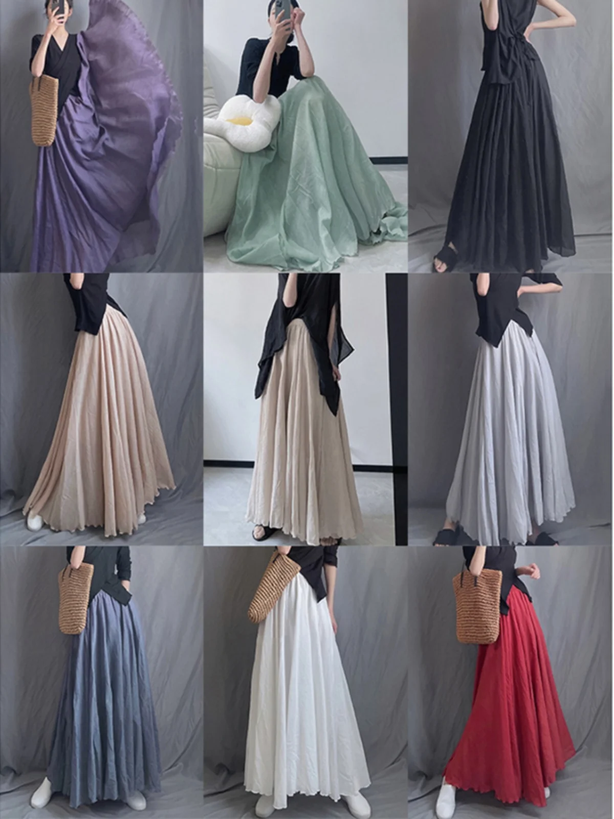 Ele Extra Long Cotton Linen Skirt Floating Airy High Waist A-Line Summer Skirts for plus Size Women Travel Photoaphy
Ele Extra Long Cotton Linen Skirt Floating Airy High Waist A-Line Summer Skirts for plus Size Women Travel Photoaphy