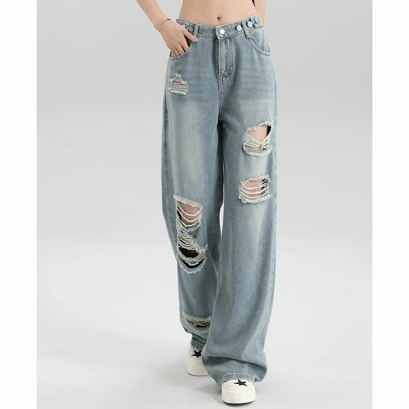 2026 Новые женские синие рваные прямые джинсы для девочек, корейские классические джинсовые брюки с высокой талией, женские дизайнерские тонкие повседневные брюки
2026 Новые женские синие рваные прямые джинсы для девочек, корейские классические джинсовые брюки с высокой талией, женские дизайнерские тонкие повседневные брюки