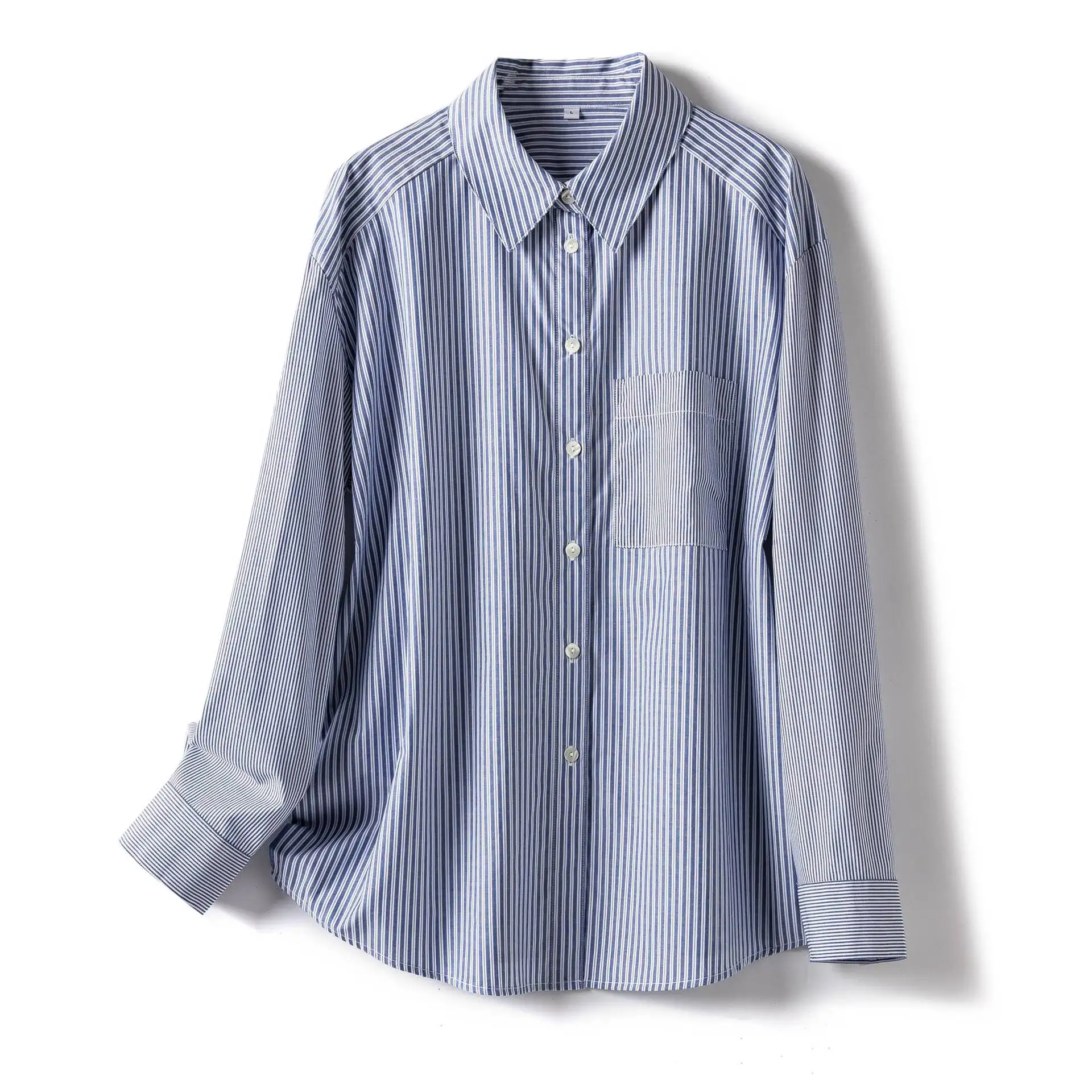 Dave&di Color Blocking Blue Stripe Pointed Collar Long Sleeved Loose Casual Pure Cotton Temperament Layered Shirt Top For Women
Dave&di Color Blocking Blue Stripe Pointed Collar Long Sleeved Loose Casual Pure Cotton Temperament Layered Shirt Top For Women