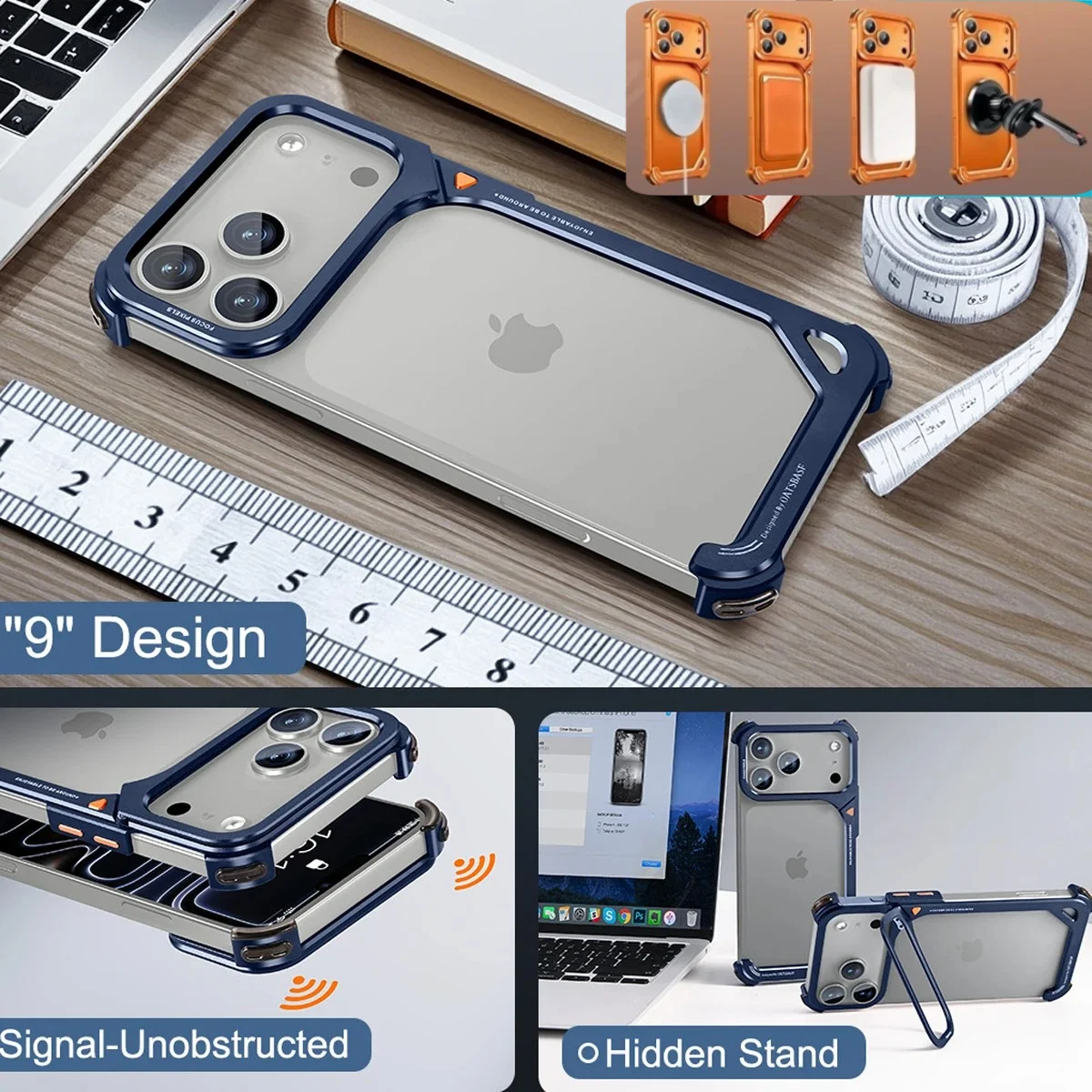 Чехол Eary Ultra Minimalist Frame для IPhone 17 Pro Max с алюминиевыми корпусами и держателем объектива для беспроводной зарядки Magsafe, противоударный чехол
Чехол Eary Ultra Minimalist Frame для IPhone 17 Pro Max с алюминиевыми корпусами и держателем объектива для беспроводной зарядки Magsafe, противоударный чехол