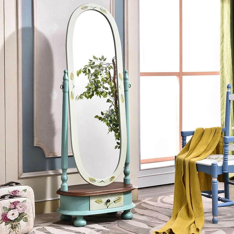 American country large mirror full-length full-length mirror floor-to-ceiling mirror Mediterranean bedroom
American country large mirror full-length full-length mirror floor-to-ceiling mirror Mediterranean bedroom