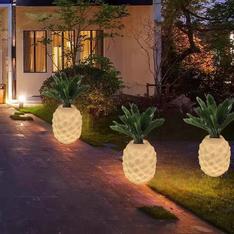 Port Flower Pot Decoration,35*35*27cm,PE Plastic Smart Planter Pot With LED Light,Pineapple-Shaped Planter,Riq-F35 
Port Flower Pot Decoration,35*35*27cm,PE Plastic Smart Planter Pot With LED Light,Pineapple-Shaped Planter,Riq-F35