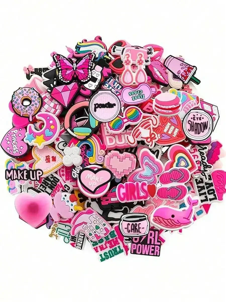 Random 10-200Pcs Pink Series DIY Charms For Shoe Key Chain Sandals Beach Bags, PVC Shoe Charms For Clogs Premium
Random 10-200Pcs Pink Series DIY Charms For Shoe Key Chain Sandals Beach Bags, PVC Shoe Charms For Clogs Premium
