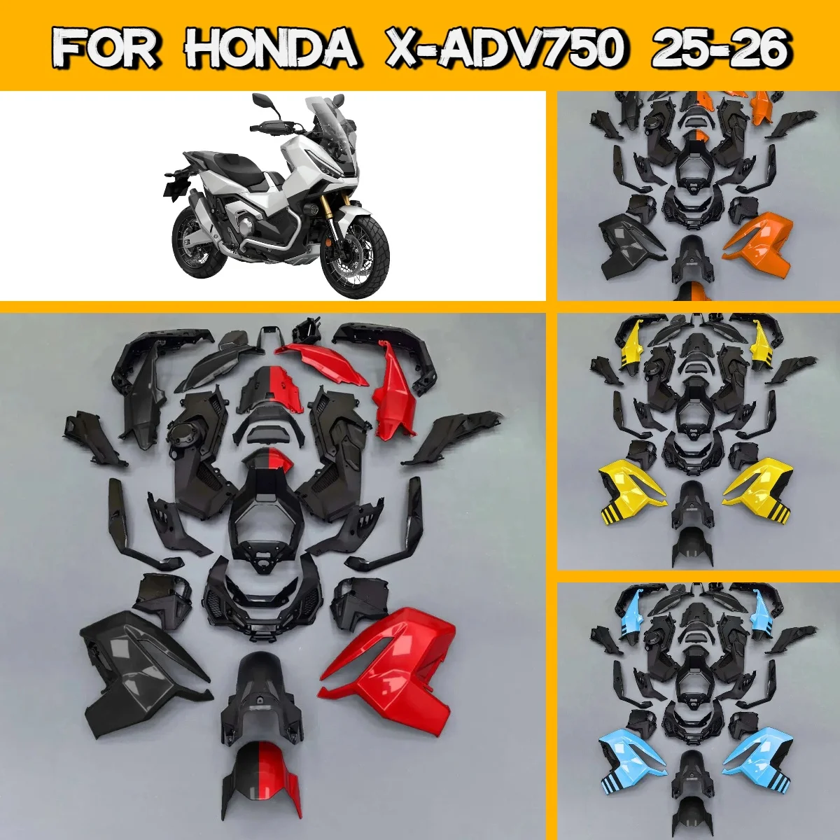 High-Quality Fairings Kit 2025 2026 X-ADV 750 ABS Injection for 25 26 Honda X-ADV750 Body Parts Motorcycle Fairing Set
High-Quality Fairings Kit 2025 2026 X-ADV 750 ABS Injection for 25 26 Honda X-ADV750 Body Parts Motorcycle Fairing Set