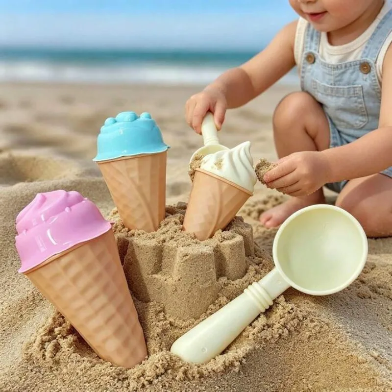 Dual Purpose Ice Cream Cone Sand Snow Molding Tools, Childrens Outdoor Beach Sandbox Play Toy Set Mold Kit for All Season Play
Dual Purpose Ice Cream Cone Sand Snow Molding Tools, Childrens Outdoor Beach Sandbox Play Toy Set Mold Kit for All Season Play