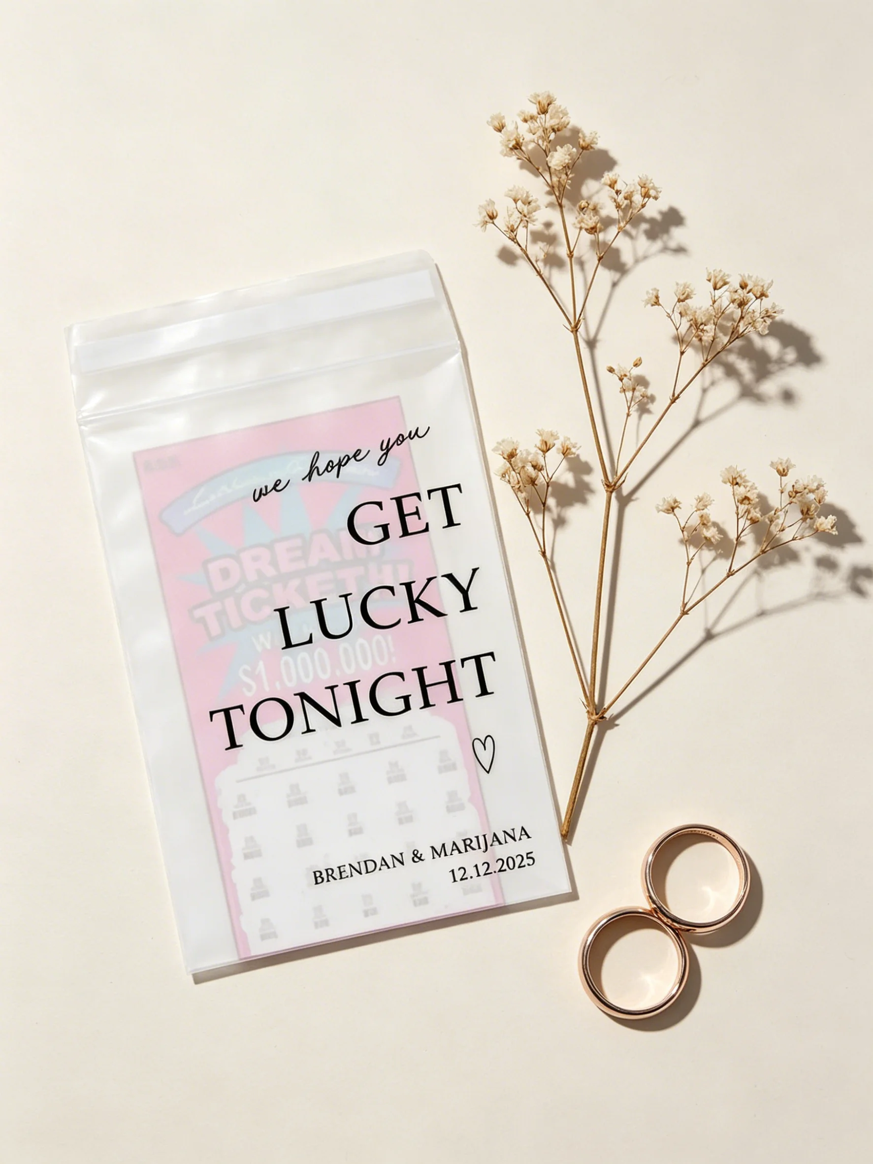 Biodegradable Glassine Packets Custom Wedding Scratch Card Favors Personalized Bridal Shower Guest Gifts
Biodegradable Glassine Packets Custom Wedding Scratch Card Favors Personalized Bridal Shower Guest Gifts